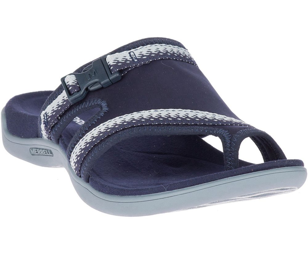 Sandálias Senhora - Merrell District Muri Wrap - Azul Marinho/Cinzentas - FGT275691